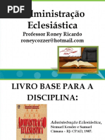 Administrac3a7c3a3o Eclesic3a1stica Aula 3 Profc2ba Roney Ricardo