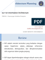 Enterprise Architecture Planning: BSP For Information Architecture