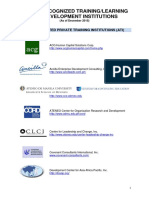 List of Recognized TrainingLearning - Development - InstitutionsDec2015 PDF
