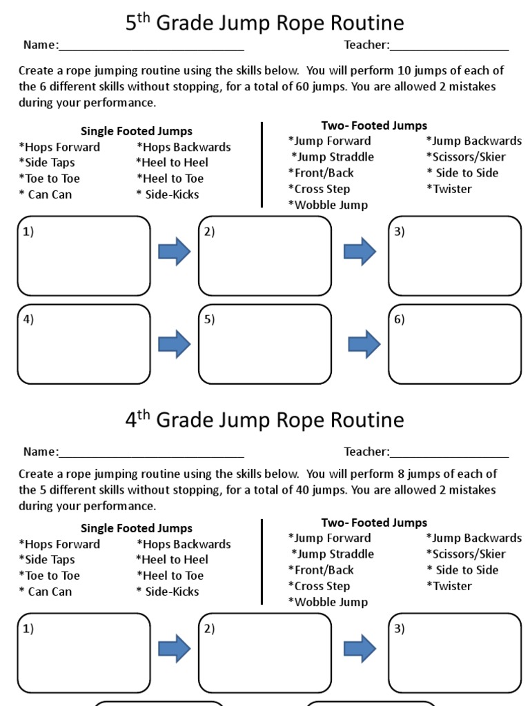 Jump Rope Routine | PDF | Sports