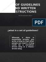 Set of Guidelines and Written Instructions: by Junior Alexis Julon Ventura