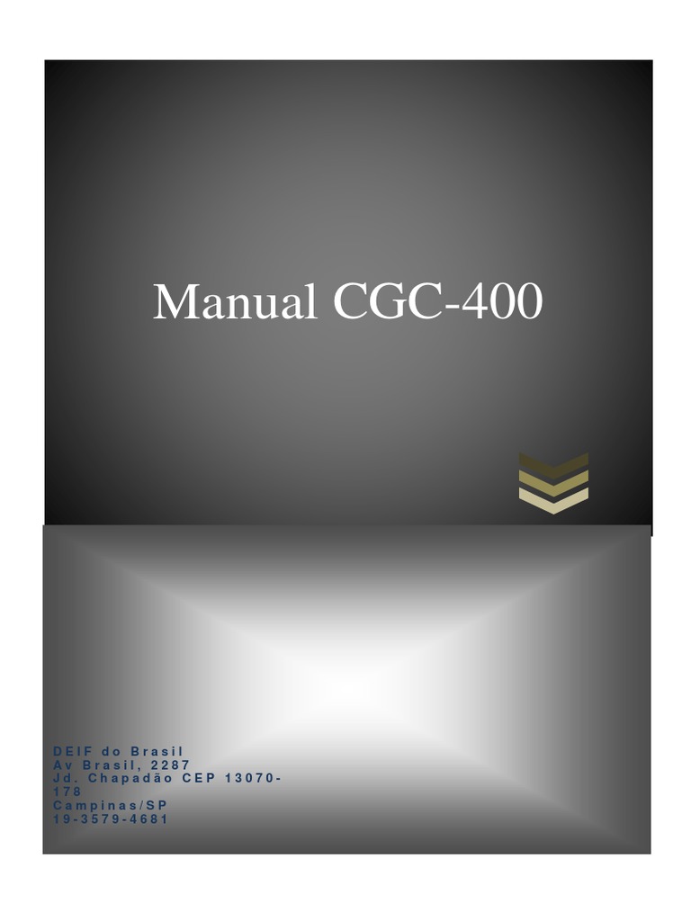 Manual do Controlador CGC-400 DEIF | PDF | Cronômetro | Janela ...
