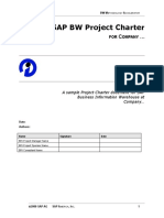 SAP BW Project Charter: FOR Ompany