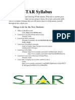 STAR Syllabus: Things To Do For The New Students