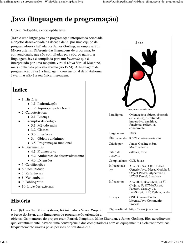 Java Linguagem de Programação | Java (Linguagem de Programação) | Áreas ...