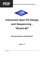  Advanced Open Pit Design and Sequencing Mine2 4D