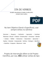 Lista de Verbos