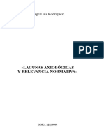 Lagunas Axiologicas y Relevancia Normativa