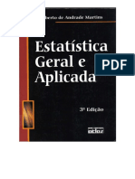 Livro - Estatística Geral e Aplicada Gilberto de Andrade Martins 3ª Edição