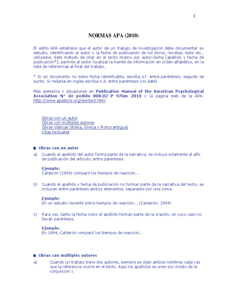 APA en Español Estilo APA Referencia