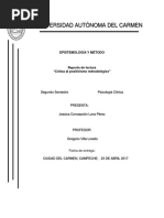 Crítica Al Psitivismo Metodológico 