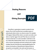 Stating Reasons & Giving Examples