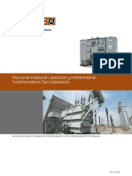 Manual de Instalacion, Operacion y Mantenimiento Transformadores Tipo Subestacion PDF