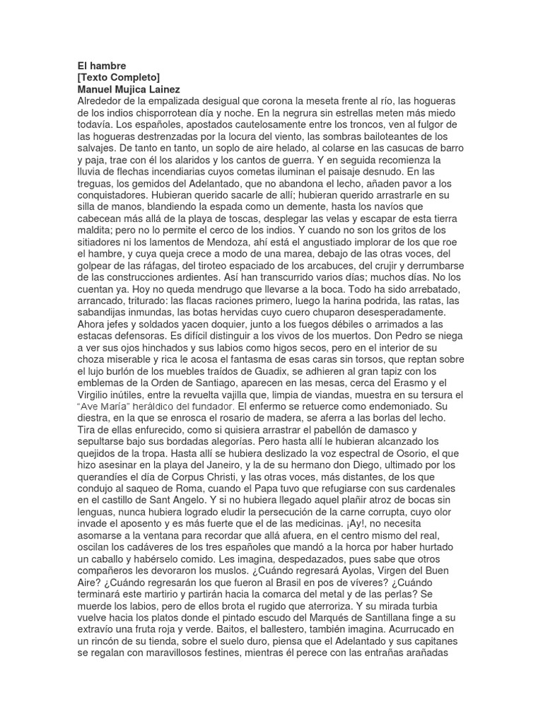 El Hambre Manuel Mujica Lainez Pdf