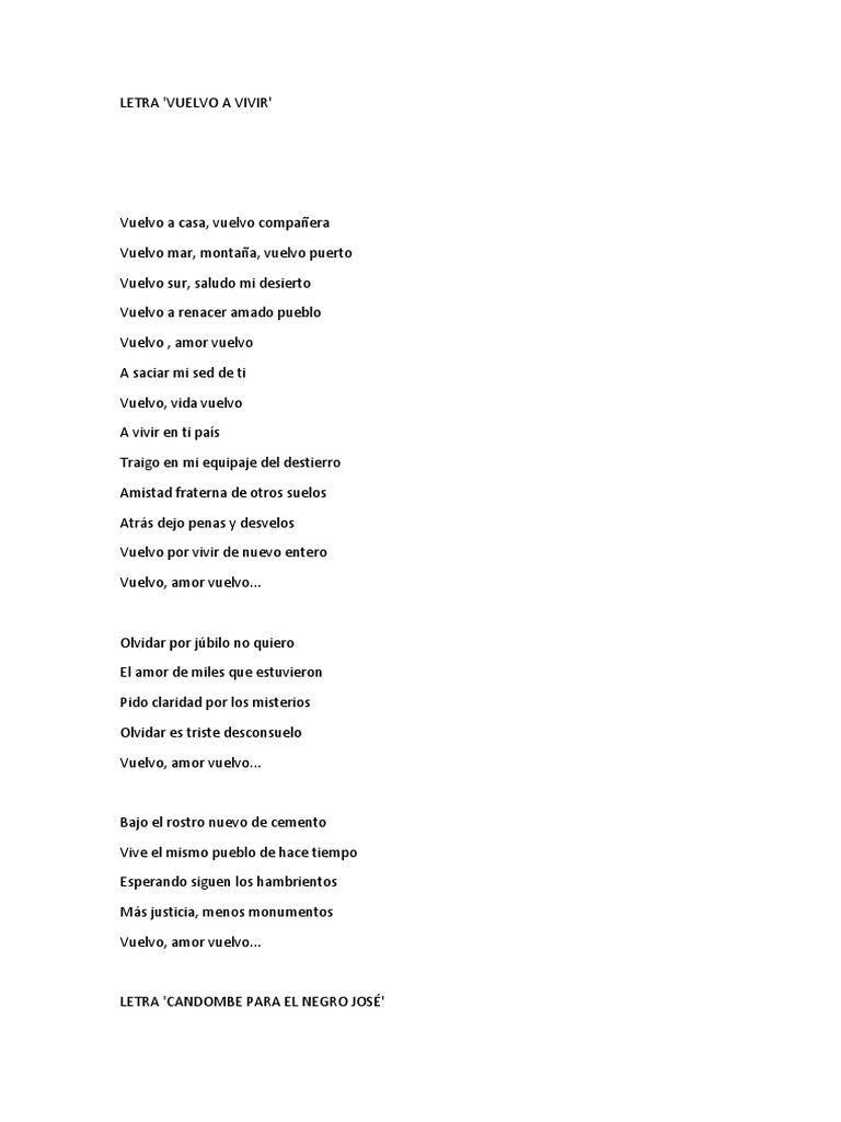 Letra de Canciones