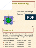 Advanced Accounting: Accounting For Foreign Currency Transactions