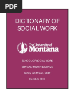 Social Work Dictionary From University of Montana