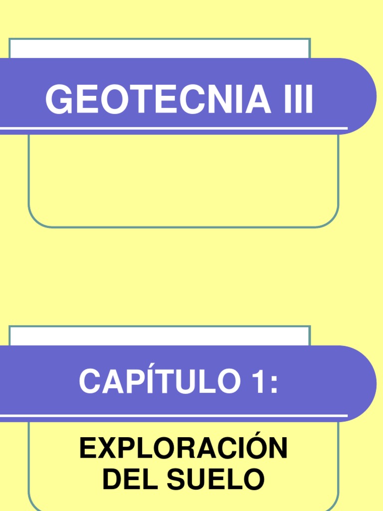 Geotecnia III | PDF | Ingeniería geotécnica | Roca (geología)