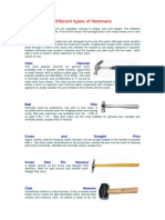 Different Types of Hammers PDF