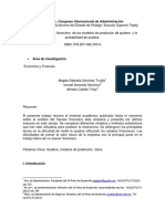 Analisis Economico-Financiero de Los Modelos de Prediccion de Quiebra.