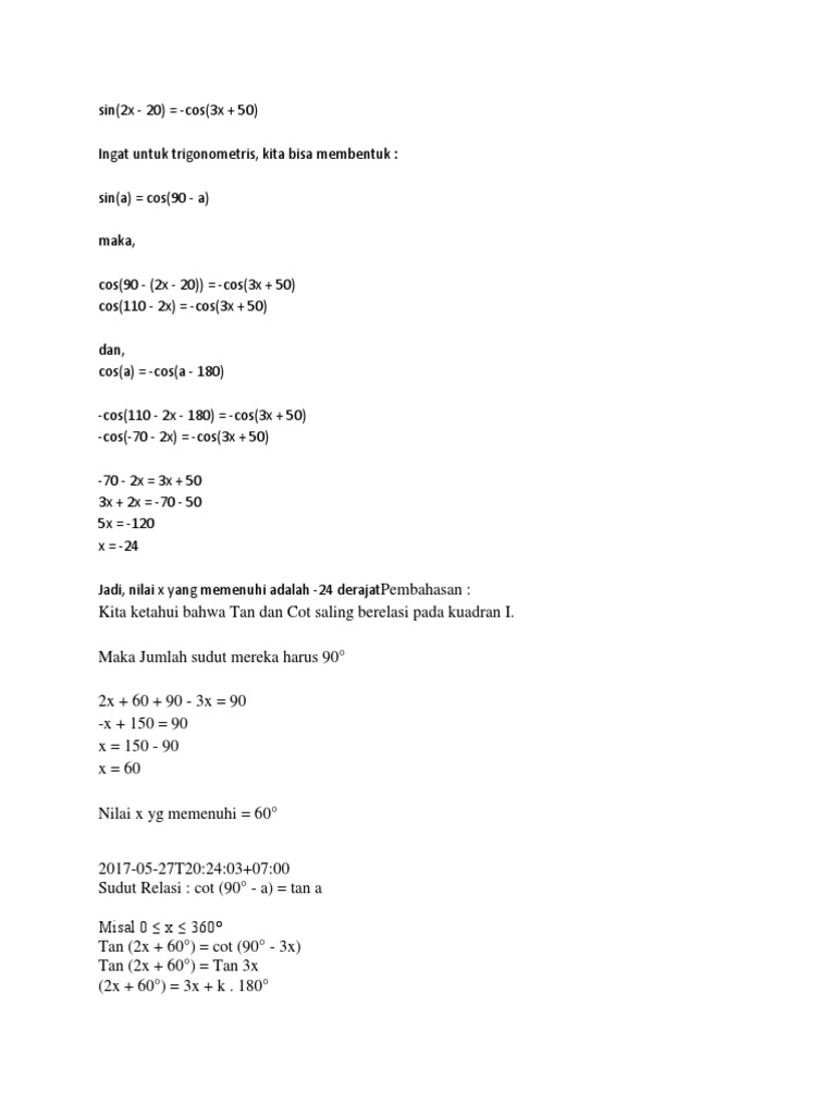Sin | PDF | Sains & Matematika