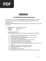 Agreement: For Fabrication of New Oil Storage Tanks