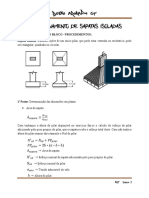 Dimensionamento de sapatas isoladas para fundações