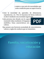 familia-socializacion y educacion