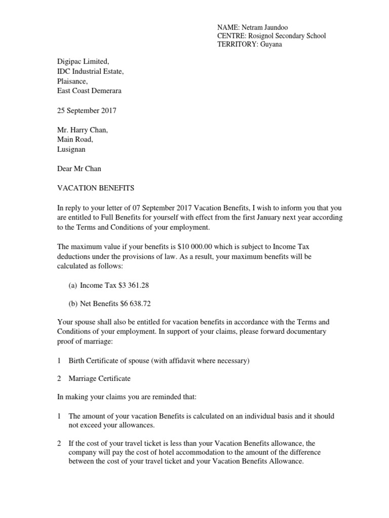 Continuation Letter Taxes Marriage