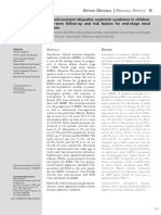 Steroid-Resistant Idiopathic Nephrotic Syndrome in Children: Long-Term Follow-Up and Risk Factors For End-Stage Renal Disease