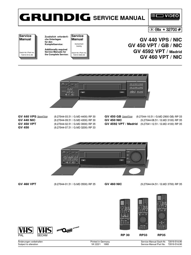 Gv 440 Vps Nic Electronic Circuits Media Formats