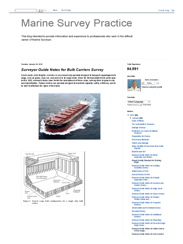 Bulk Carrier Surveyor Guide Notes | PDF | Ships | Shipping