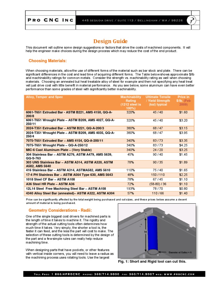 Cost-Effective Machining Design Tips | PDF | Engineering Tolerance ...