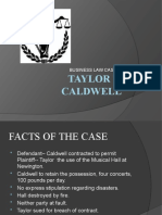Taylor V. Caldwell: Business Law Case - 1