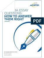 Top Mba Essay Questions:: How To Answer Them Right