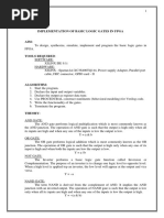 EX. NO: 1 Date: Implementation of Basic Logic Gates in Fpga