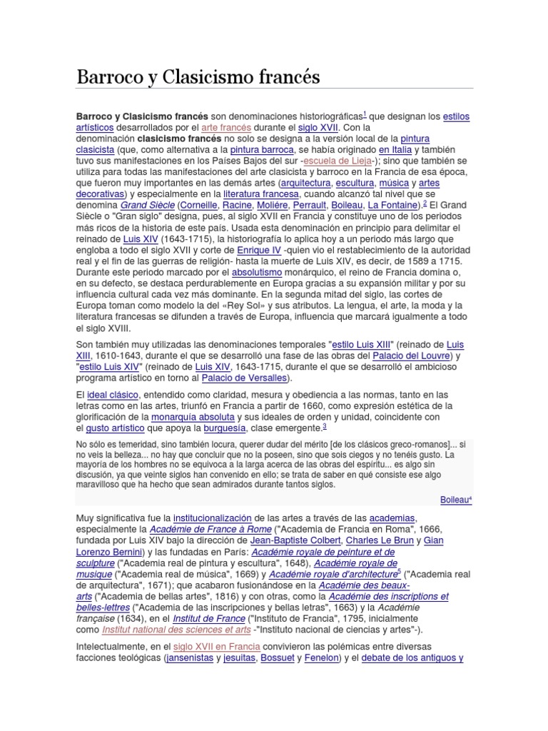 Barroco y Clasicismo Francés Descargar gratis PDF Artes (general