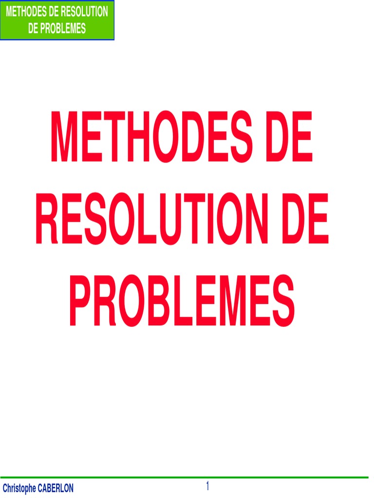 Resolution de Problemes PDF | PDF | Pouvoir de résolution ...