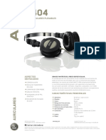 Specification Sheet - K 404 (Spanish)