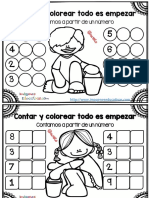 Contar y colorear números desde 1 hasta 100