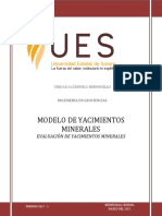 Evaluacion de Yacimientos Minerales