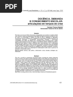 DOCÊNCIA, DEMANDA E CONHECIMENTO ESCOLAR