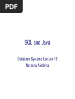 SQL and Java: Database Systems Lecture 19 Natasha Alechina