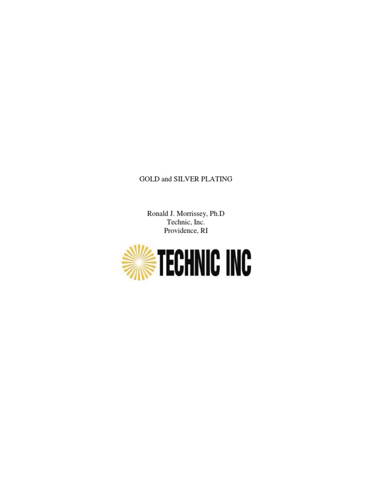 Gold and Silver Plating Techniques | PDF | Silver | Gold