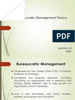 Bureaucratic Management Theory: Ibrahim Ali 4987