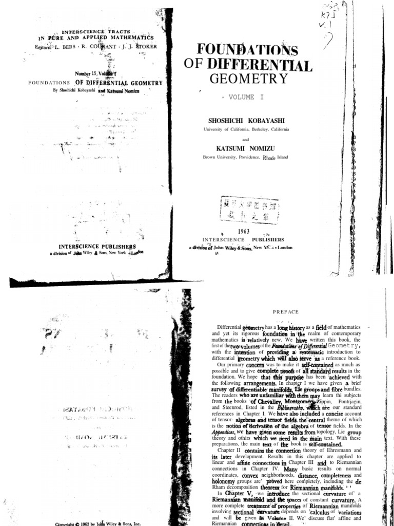 Foundations of Differential Geometry Vol 1 Kobayashi, Nomizu PDF