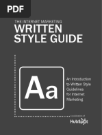 Written Style Guide: The Internet Marketing