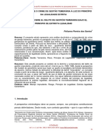 Um Estudo Sobre o Crime de Gestão Temerária À Luz Do Princípio Da Legalidade Estrita