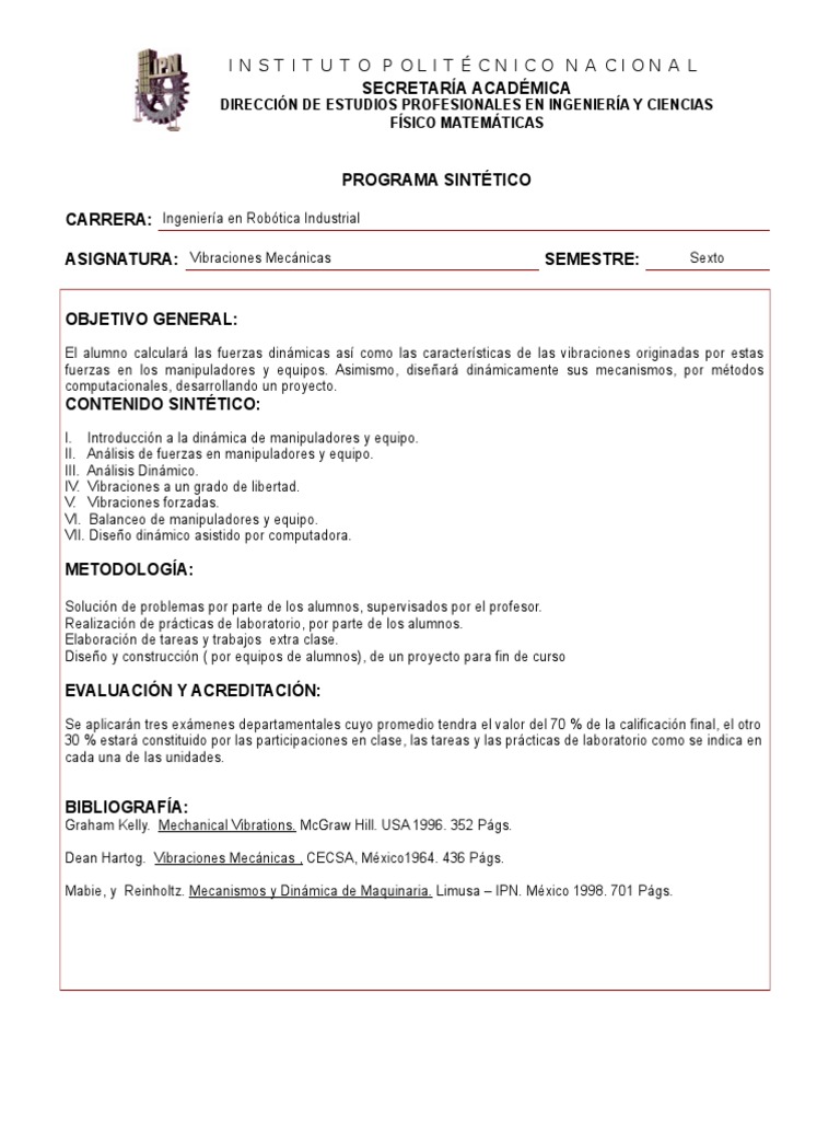 Vibraciones Mec Nicas Ingenieria Mecanica Dinamica Mecanica