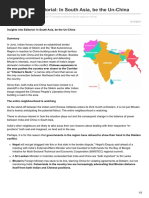 South Asia Be The Un-China